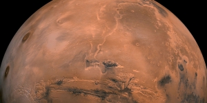Mars prise par le télescope Hubble lors de l’opposition 2001 (26 juin)